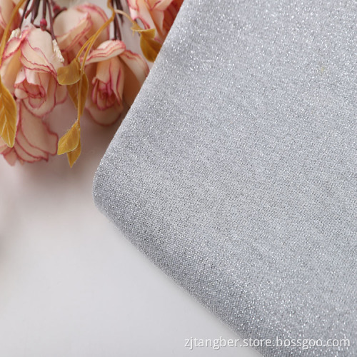 Tissu éponge microfibre lurex de coton polyester brillant tricoté